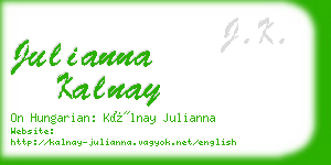 julianna kalnay business card